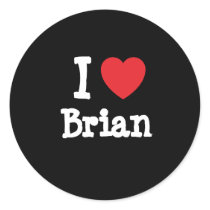 I love Brian heart custom personalized Sticker