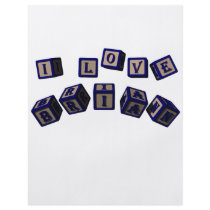 I love Brian toy blocks in blue Personalized Flyer
