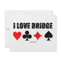 I Love Bridge (Bridge Game) invitations