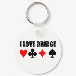 I Love Bridge (Bridge Game) keychain