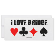 I Love Bridge (Bridge Game) Rack Card Template