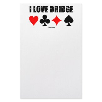 I Love Bridge (Bridge Game) stationery