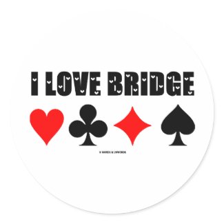 I Love Bridge (Bridge Game) sticker