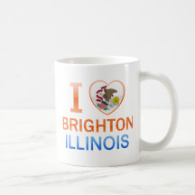 I Love Brighton, IL Coffee Mugs