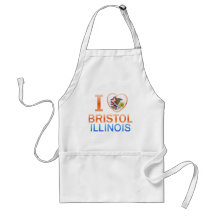 I Love Bristol, IL Apron