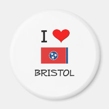 I Love Bristol Tennessee Magnets