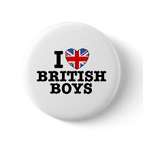 I Love British Boys Pin