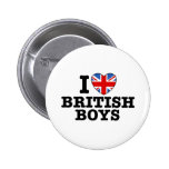 I Love British Boys Pin