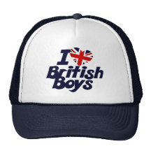 I Love British Boys Trucker Hat