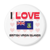 I Love British Virgin Islands magnets
