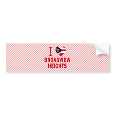 I love Broadview Heights, Ohio Bumper Sticker by cityshirtsUSA
