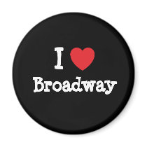 I love Broadway heart custom personalized Magnets