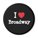 I love Broadway heart custom personalized Magnets