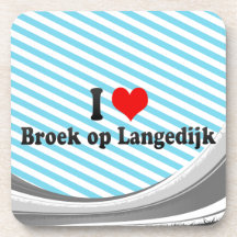 I Love Broek op Langedijk, Netherlands Drink Coaster
