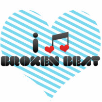 I Love Broken Beat Acrylic Cut Outs