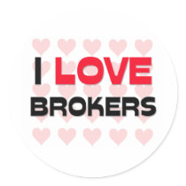 I LOVE BROKERS stickers by professions I LOVE BROKERS stickers
