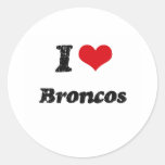 I Love BRONCOS Sticker
