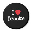 I love Brooke heart T-Shirt magnets