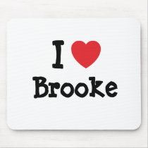 I love Brooke heart T-Shirt Mouse Mats