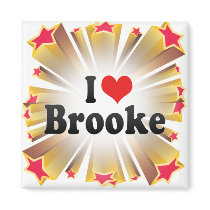 I Love Brooke Magnets