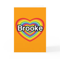 I love Brooke: rainbow heart Card