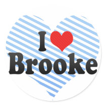 I Love Brooke Sticker