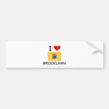I Love Brooklawn New Jersey Bumper Stickers