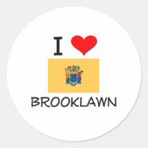 I Love Brooklawn New Jersey Round Stickers