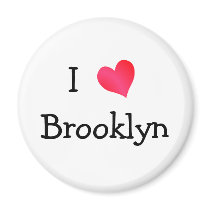 I Love Brooklyn Refrigerator Magnet