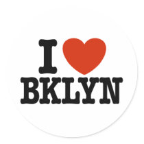 I Love Brooklyn Round Sticker
