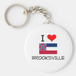 I Love Brooksville Mississippi Keychain