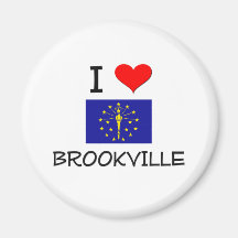 I Love BROOKVILLE Indiana Fridge Magnets