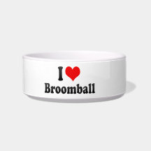 I love Broomball Cat Food Bowls