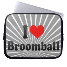 I love Broomball Computer Sleeves