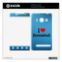 I love Broomball Decals For HTC Evo 4G