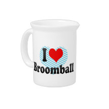 I love Broomball Drink Pitchers