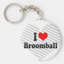 I love Broomball Keychain