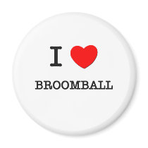 I Love Broomball magnets by ilovemyshirt I Love Broomball magnets
