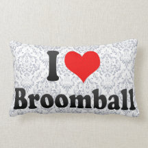 I love Broomball Pillow