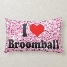 I love Broomball Pillow