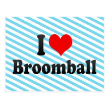 I love Broomball Postcards
