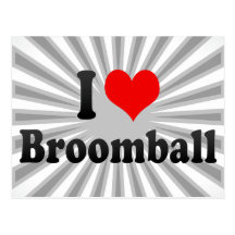 I love Broomball Postcards