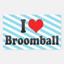 I love Broomball Sticker