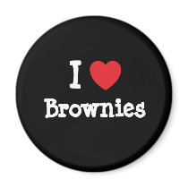 I love Brownies heart T-Shirt magnets