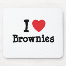 I love Brownies heart T-Shirt mousepads by funnycustomtshirts I love Brownies heart T-Shirt mousepads