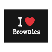 I love Brownies heart T-Shirt postcards by funnycustomtshirts I love Brownies heart T-Shirt postcards