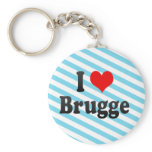 I Love Brugge, Belgium Keychains