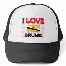 I Love Brunei hats