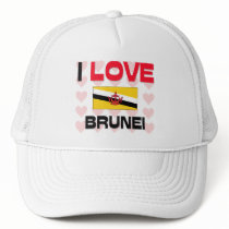 I Love Brunei hats