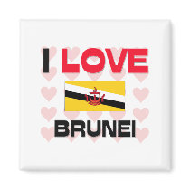 I Love Brunei magnets by tshirtshirts I Love Brunei magnets